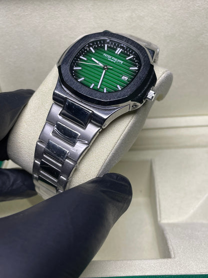 PP Silver With Green Dial
