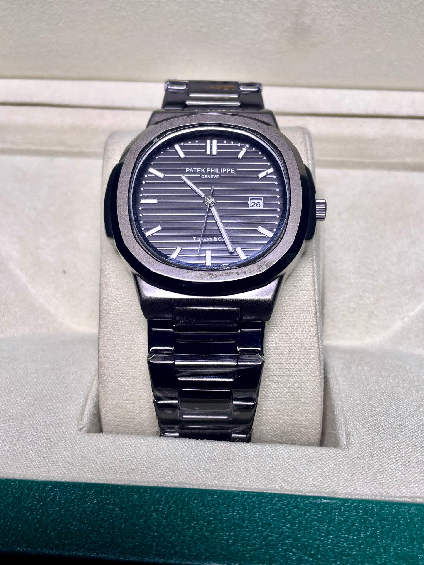 PP Black With Black Dial With Date