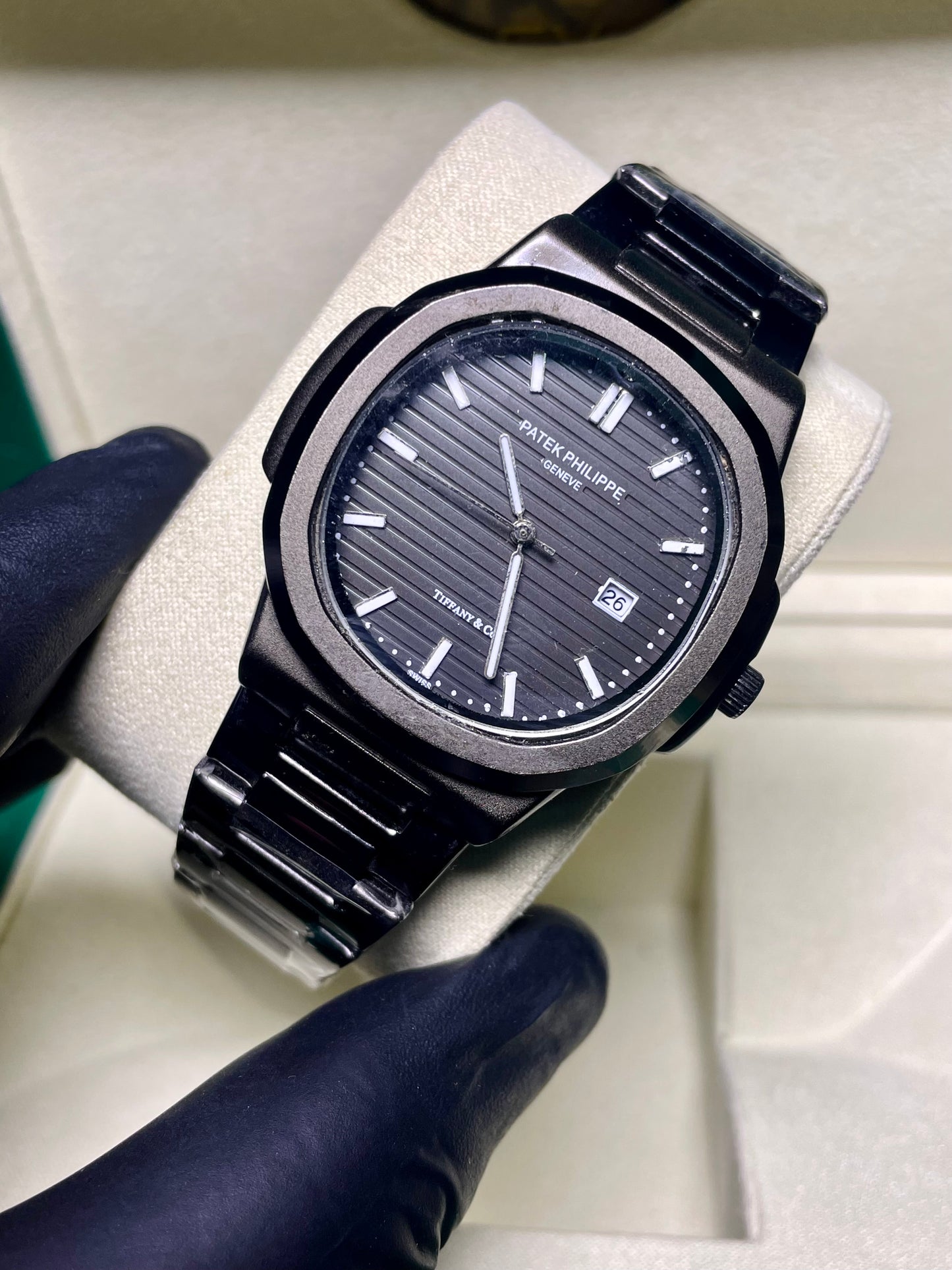 PP Black With Black Dial With Date